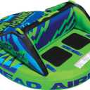 Airhead Switch Back Towable Tube for Boating, 1-4 Rider Inflatable Boat Tube for Water Tubing, Dual Seating Positions with Backrest & Side Panels, Full Nylon Cover, Kwik-Connect, Speed Safety Valve