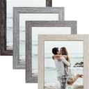 QUTREY 4 Multi Color 8x10 Picture Frames Set, Distressed Rustic 8 x 10 Photo Frames for 8 by 10 inch Pictures for Tabletop and Wall Collage
