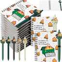 40 Pcs Dumpster Fire A6 Notebooks Pens Bulk Boss Day Inspirational Funny Gift Set with Saying Dumpster Fire Notepad Ballpoint Pen Dispatcher Employee Appreciation Gift (Green)