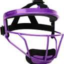 Dinictis Softball Face Mask, Lightweight, Comfortable, with Wide Field Vision, Durable and Safe Face Guards, Premium Protective Softball Fielder's Mask (Purple)