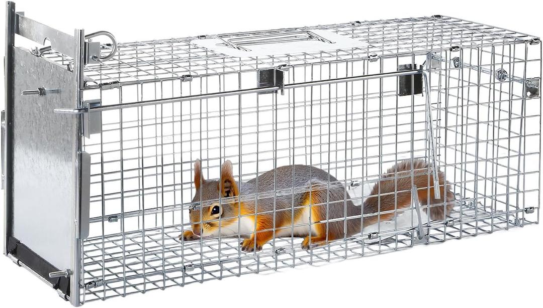 26" Heavy-Duty Folding Live Animal Trap Cage
Animal Trap Cage for Squirrels,Kittens,Opossums