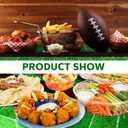 Football Field Tablecloth, 54"x108" Plastic Football Tablecloth Disposable Touchdown Table Cover for Tailgate Football Birthday Party Sport Theme Party Decoration (6 Pieces)