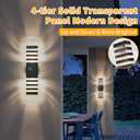 18.3 Inches Dusk to Dawn Outdoor Lighting,Up and Down Exterior Light Fixtures with 4 * 7W LED Bulbs,Waterproof Modern Long Outdoor Wall Light,Black Outdoor Porch Light for House,Garage,Patio