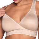 Vanity Fair Women's Maternity Nursing Bras for Breastfeeding: Wireless Pullover Lounge Sleep Bra, Available in Multipacks (Large, Neutral)