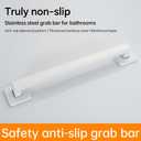 Joyrain ADA Square Grab Bar 16/24/32 Inch - 500lb Capacity Safety Rail for Elderly, Non-Slip Bathroom Handle (White, 16 inch)
