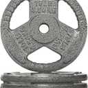 Fitvids Cast Iron 1-Inch Standard Weight Plate for Strength Training & Weightlifting