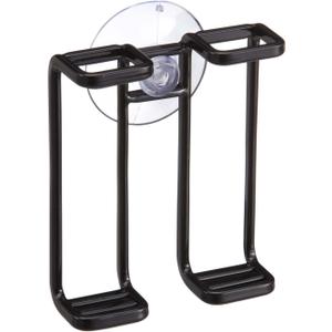 YAMAZAKI home 2531 Toothbrush Holder-Suction Cup Organizer for Bath, One Size, Black
