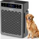 Air Purifiers for Home Large Room, Cover Up to 3000 Ft with Air Quality Monitor and Timer, HEPA Filter Air Purifier for Bedroom with Fragrance, Air Cleaner for Dorm Room, Office - Grey