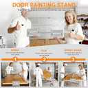 Door Painting Stand: Heavy-Duty Steel Racks with 4 Rubber Feet & Ergonomic Handles for Smooth Door Painting, Flipping & Drying – Ideal for Garage, Workshop & Backyard Use (4 Pack)