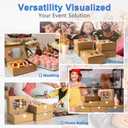 12 Pcs Bakery Boxes 8-In with Windows, Cookie Boxes Brown for Chocolate Covered Strawberries, Treats, Donuts, Cupcakes, and Candy Gift Giving 8x6x2.5 Inch