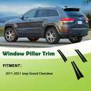 6Pcs Door Window Pillar Posts Trim Cover Left&Right B Pillar C Pillar Molding Applique Kit Glossy Black Compatible with 2011-2021 Jeep Grand Cherokee