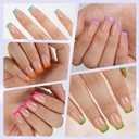 Misssix French Gel Nail Tips, 160Pcs French Tip Press on Nails Short Square, No Need to File Tips Pre-lasting, Fake Nails for Nail Art DIY 16 Sizes