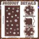 Preboun 2 Pcs Winter Hand Towels Christmas Snowflakes Bathroom Towels Cotton Soft Absorbent Bathroom Kitchen Decoration for Drying, Cleaning, Cooking, 13.7 x 29.5inch