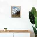 Framed Mountain Wall Art Prints Snow Landscape Vintage Wall Decor 16x24in