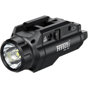 Feyachi HL-20 Pistol Light 1500 Lumen Upgrade LED Weapon Light Compact Rail Mounted Handgun Tactical Flashlight Rail Locating Keys for Picatinny, Black