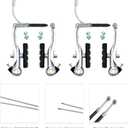 V-Type Bike Brake Set, Complete Universal Bike Front and Rear MTB Brake, Bicycle Brakes, Inner and Outer Cables, Include Brakes Lever Calipers Multi-Tool Wrenches