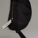 FEIBOON Spacious Nylon Crossbody Bag Bum Bag Handbags Wallets Purses Trendy Shoulder Bag for Women (Black)