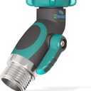 2WAYZ 45 Metal Hose Elbow, Heavy Duty Hose Adapter and Angle Connector with Water Shut Off Valve