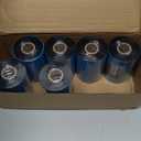 6 Rolls 4.33'' x 1476' Premium Resin Enhanced Wax Ribbon, 110mm x 450m Black Thermal Transfer Ribbon, Barcode Thermal Label Printer Ribbon, CSO-Ink Outside, 1'' Core for Zebra, TSC, GoDex, Citizen