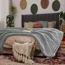 Chenille Chunky Knit Throw Blanket 50"60" 100% Hand Knitted with Thick Jumbo Chenille Yarn for Bed Couch Soft Cozy and Machine Washable Cute Comfy Blanket for Home Decor (Light Grey, 50"60")