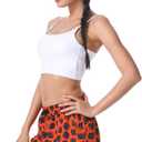 Nonwe Women's Swim Trunks Quick Dry Solid Summer Beach Shorts Mesh Lining (Red-26156)