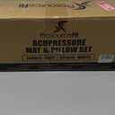 ProsourceFit Acupressure Mat and Pillow Set for Back/Neck Pain Relief and Muscle Relaxation (Large, Grey/White)