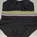 Daci Women Two Piece Plus Size Bikini - High Waisted Swimsuits Tummy Control Bathing Suits Swimwear 2025 (Black Gradient)