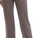 VOOVEEYA Yoga Pants Women with Pockets, Tummy Control Leggings Straight Leg High Waist Work Dress Pants Petite/Regular/Tall (Large, Purple Sandalwood)