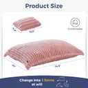 MAXYOYO Giant Bean Bag Chair with Pillow, 3 in 1 Convertible Bean Bag Chair for Adults with Removable Cover, Floor Cushion Stuffed Floor Lounger for Living Room Bedroom, Pink