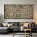 Large Wood Framed Bird Silhouette Wall art,Vintage-Inspired Flying Birds Canvas Print,Rustic Natural scenery Picture Poster,Modern Art Calm Warm Painting Artwork for Bedroom Living Room Office