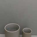 Container (Set of 2) 4" D x 3.5" H, 5.5" D x 5" H Ceramic