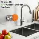 [Space Saving] Sponge Holder for Kitchen Sink, Great for Scrub Daddy / Scrub Mommy Sponges, Rust-proof Sink Sponge Caddy Organizer for Dish Brush, Scrubber - 2 Mounting Options (Suction Cups & Hooks)