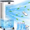 Portable Air Conditioner, 2.2 GAL Evaporative Air Cooler, 4 Modes 3 Speeds Blow Cold Air, 60W Portable AC w/Remote, LED Display 12H Timer, Air Conditioner Portable for Bedroom