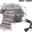Aquatic Turtle Tank Filter Platform, 120 GPH, with Detachable Climbing Ramp Bridge, Quiet Water Filtration System, Terrarium Basking Decor