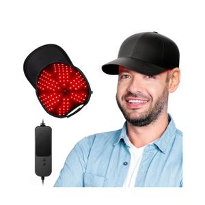 Red Light Therapy Cap for Hair Growth, Infrared Red Light Therapy Hat for Men & Women Thinning Hair Regrowth with 660nm 850nm 940nm Wavelengths, Includes Timer & Controller