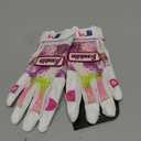 Franklin Sports MLB Youth Teeball Batting Gloves - Grow to Pro Kids Baseball + Softball Batting Gloves - Boys + Girls Batting Gloves for Teeball, Baseball + Softball - Pink/ White - Youth Small