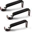 IHRDNNR Curtain Rod Holders Heavy Duty Adjustable Rod Brackets for 7/8 or 1 Inch Rods, Set of 3 (Bronze)
