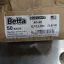 Betta 40-45 Gallon Clear Trash Bags, 50 Count Box, (40x46-inch) Commercial Heavy-Duty Garbage and Recycling Can Liners for 32-44 Gallon Round Cans, 25-35 Gallon Slim and Square Cans