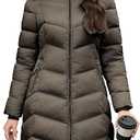 PAPILLON D'OR WEAR YOUR WINGS Women's Long Puffer Coat with Detachable Faux Fur Collar Hood Pockets Winter Jacket, XL