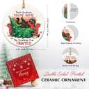 2 x Funny Cat Christmas Ornament 2025 - Black Cat Gifts for Women, Men, Friends, Family, Ceramic Pet Ornament for Christmas Tree, Animal Lover Gifts for Pet Mom, Sister, Holiday White Elephant Gift Idea