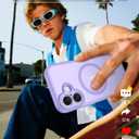 FNTCASE for iPhone 17 Case: [Compatible with Magsafe] Translucent Matte Cases with [Full Camera Protection] [Screen Protector] Military Grade Shockproof Protective Phone Cover - Light Purple (iPhone 17(6.3 inch))