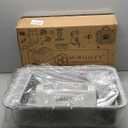 Stainless Steel Cat Litter Box with Lid, 180 Flip Top XL Enclosed Litter Box with Cat Pedal Step Stool & Scoop, Front Top Dual Entry Steel Extra Large Cats Litter Pan, Light Grey