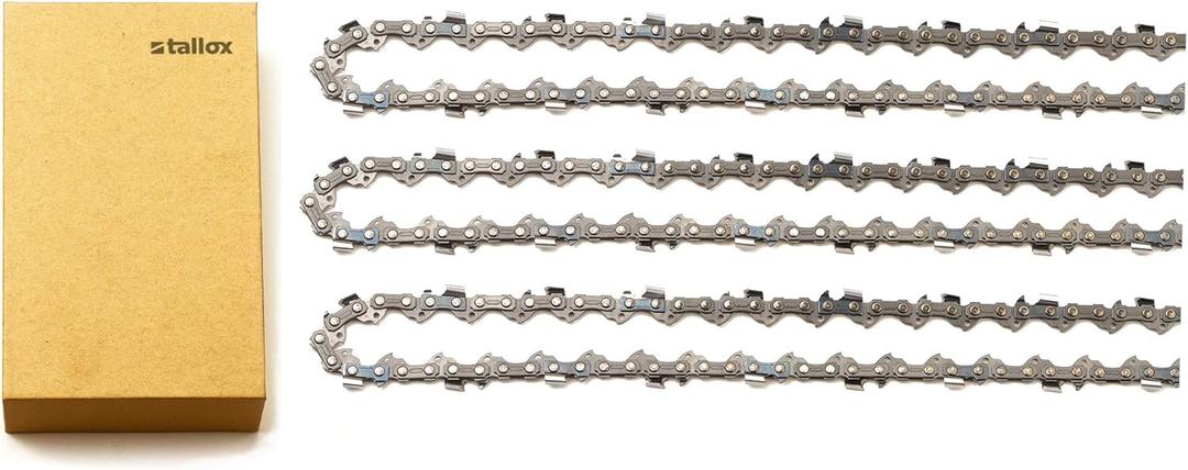 3 tallox 16 inch chainsaw chains 3/8 LP .043 Inch 56 drive links fits Husqvarna, Poulan