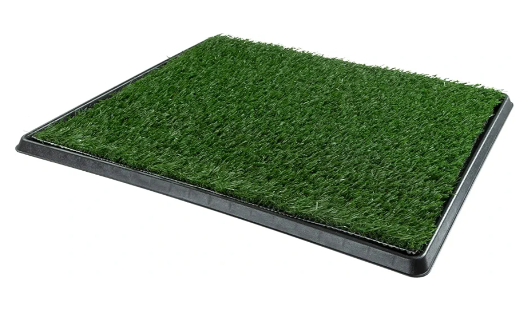 Artificial Grass Puppy Pee Pad for Dogs and Small Pets - 20x25 Reusable 4-Layer Training Potty Pad with Tray - Dog House and Pet Supplies by PETMAKER
