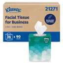 Kleenex Professional Facial Tissue, Bulk (21271), 2-Ply, White, Upright Cube Boxed Format, Designed for Business (90 Tissues/Box, 6 Bundles of 6 Boxes, 3,240 Sheets/Case)
