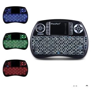 iPazzPort (Upgrade Mini Bluetooth Keyboard with Touchpad Handheld, Backlit Mini Wireless Keyboard with 2.4G USB Dongle for Android TV Box/FireStick/Laptop/PC 21SM