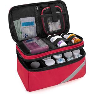 Trunab Medicine Storage and Organizer Bag Empty, Pill Bottle Organizer with Portable Small Pouch, Home First Aid Box for Emergency Medication, Supplements or Medical Kits (Bag Only)(Patent Design)