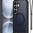 for Samsung Galaxy S26 Case with Screen Protector+Lanyard Wrist Strap,Magnetic Translucent Matte Rugged Slim Phone Cover Built in Invisible Kickstand [Fit for MagSafe],2026 Black
