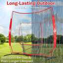 MONOJOY 7x7ft Baseball Practice Net for Hitting & Pitching,Training Net with Big Strike Zone or Batting Tee & 9-Pocket Target, Heavy-Duty Softball Net with Carry Bag for Backyard, Indoor Outdoor Use