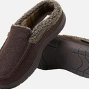 Dearfoams Men's Size Small 7/8 Total Comfort Coffee Memory Foam Slippers  7-8
